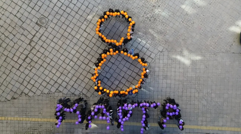 Флешмоб «8 марта» в рамках Всероссийской акции «Вам, любимые!» прошел в ДГУНХ