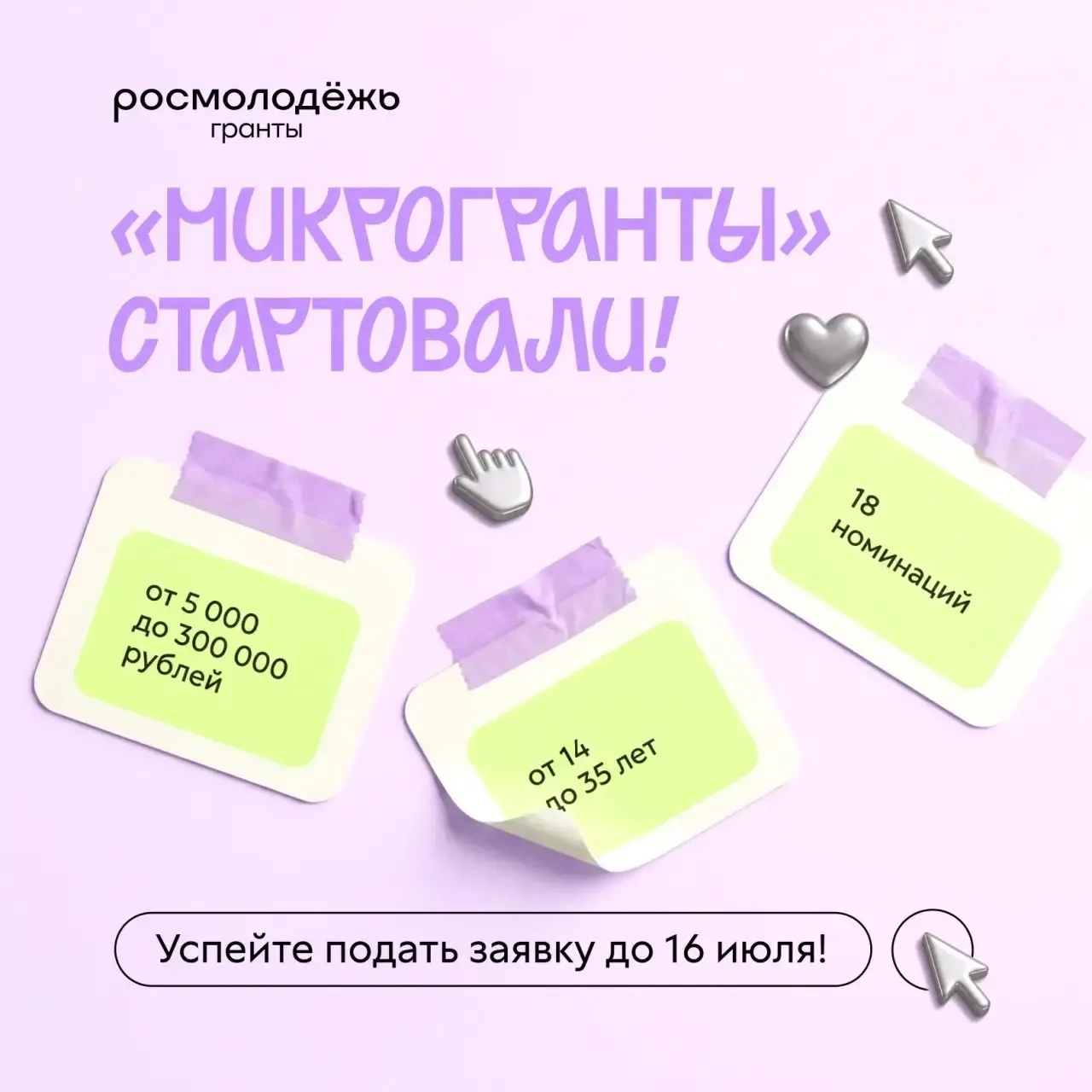 Микрогранты Росмолодёжи: старт для молодых авторов